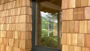 Thoma Holz100 Holz mit Lärchernfassade Fenster Ansicht