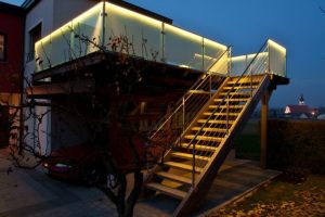 Außengeländer mit LED