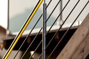 hochwertiges Geländer aus Edelstahl mit LED Beleuchtung im Handlauf