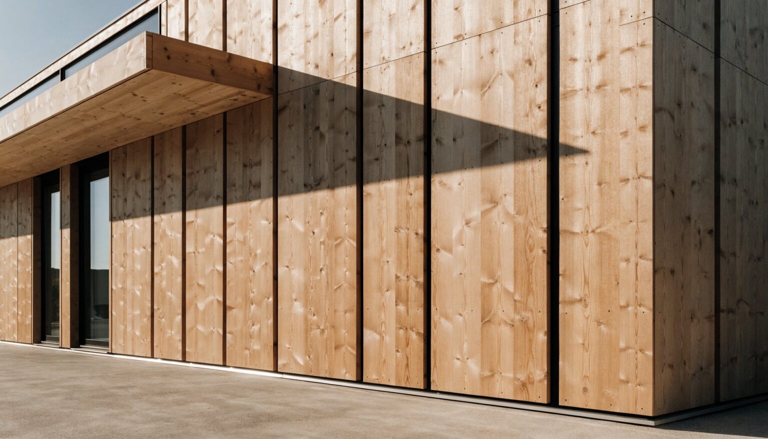 Holzfassade aus Lärche an modernem Haus – Lärchenfassade