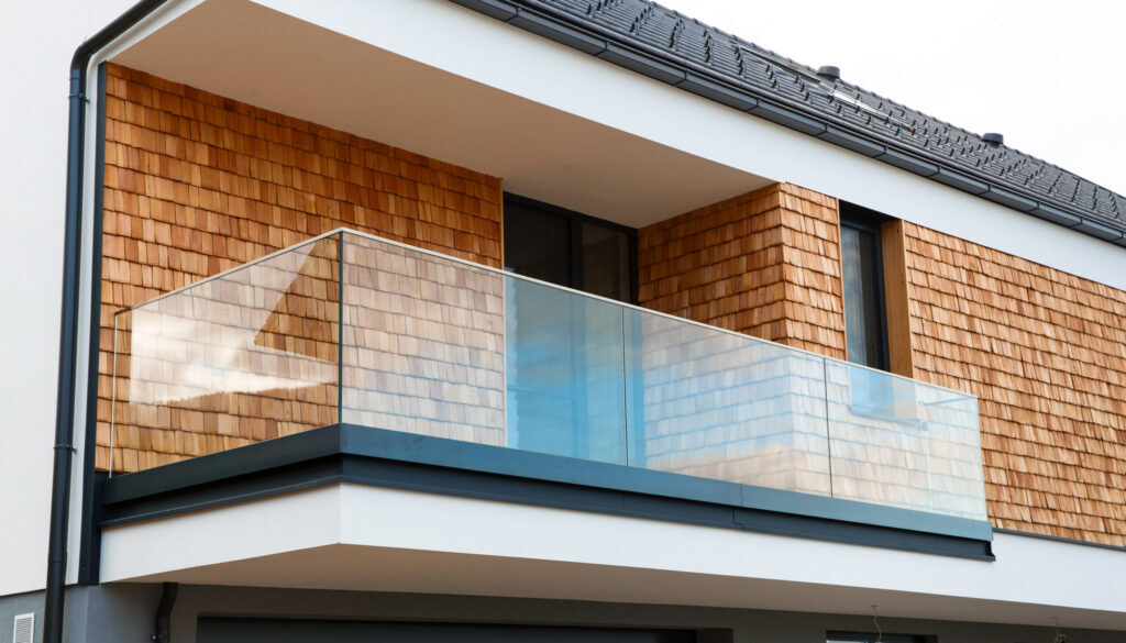 Glasgeländer für Treppe und Terrasse